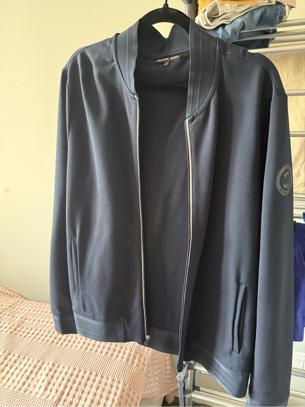 Michael Kors Men’s Navy Blue Bomber Jacket